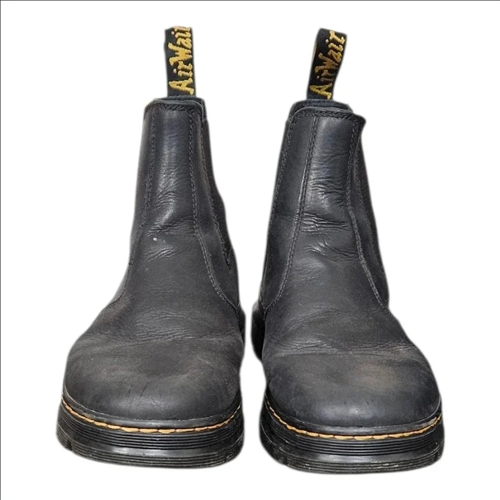 Dr. Martens Embury Black Leather Chelsea Boots Mens 9 Womens 10 AW004 Casual